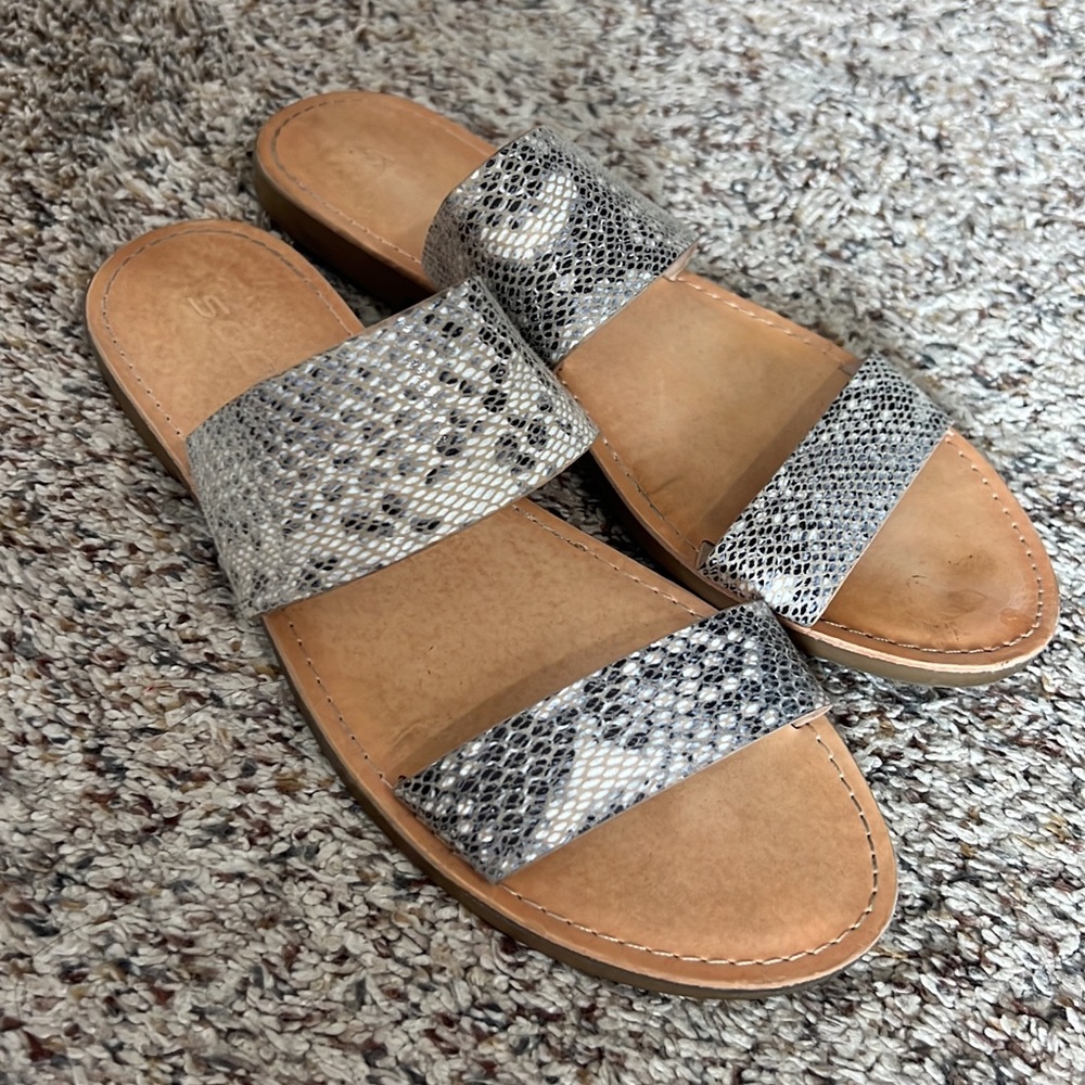 Slide sandals - snakeskin